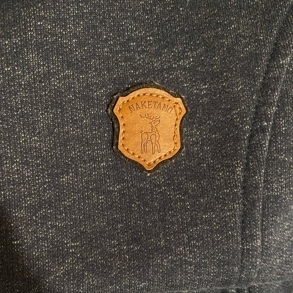 Naketano Women's Darth Vii Cowl Neck Long hoodie size L navy blue - Picture 4 of 11